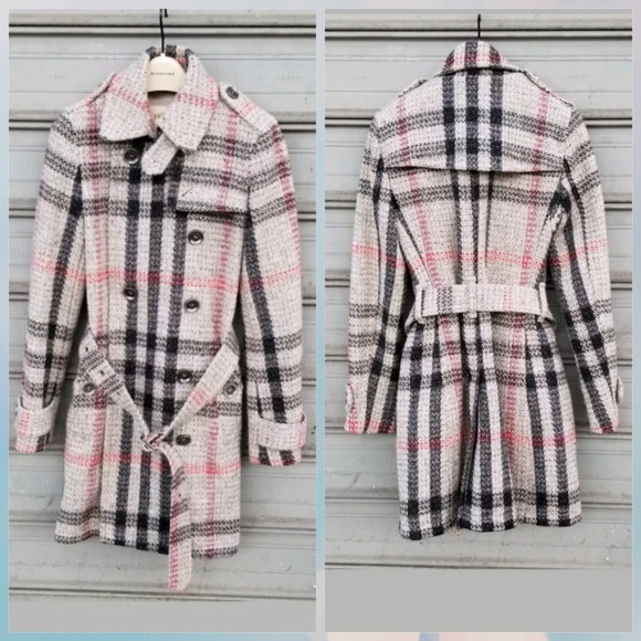 Burberry Jackets & Blazers - NWOT Burberry Brit Grey Wool Trench Coat